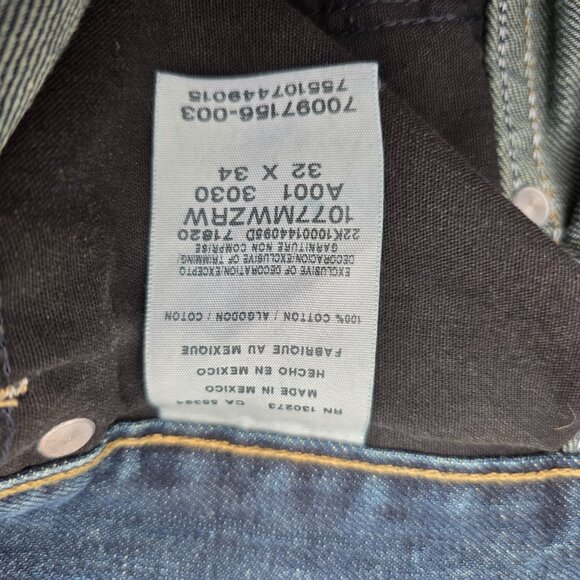 Wrangler Retro Jeans Mens 32x34 Blue Slim Boot Cut Western Denim Rodeo - Picture 9 of 15